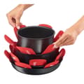 Miniatyrbild 3 av 5: TEFAL Set med 4 pannskydd K2203004 38x36x1cm röd