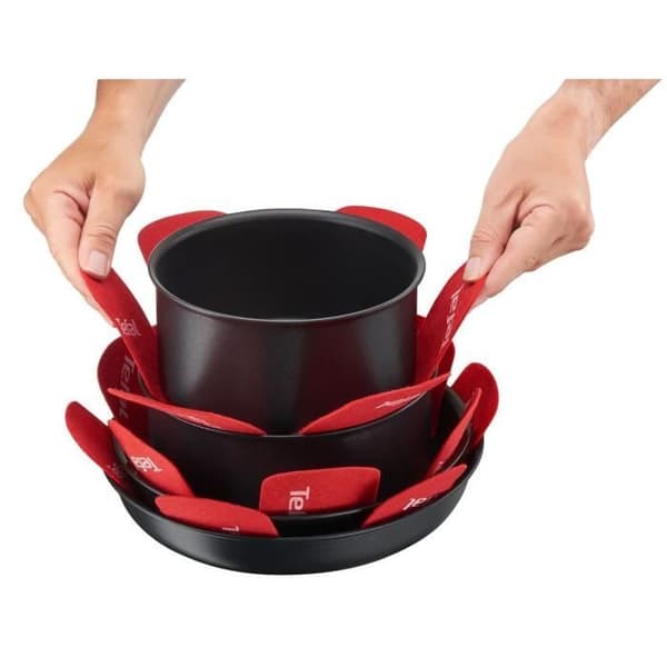 TEFAL Set med 4 pannskydd K2203004 38x36x1cm röd