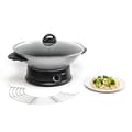 Miniatyrbild 1 av 6: TEFAL elektrisk wok, non-stick aluminiumskål, Thermo Spot, tillverkad i Frankrike WO300010