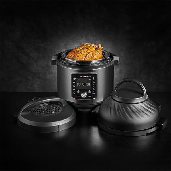 Instant Pot Pro Crisp 11-i-1 elektrisk multikokare - svart rostfritt stål, 1500 W, 7,6 L - Instant Pot