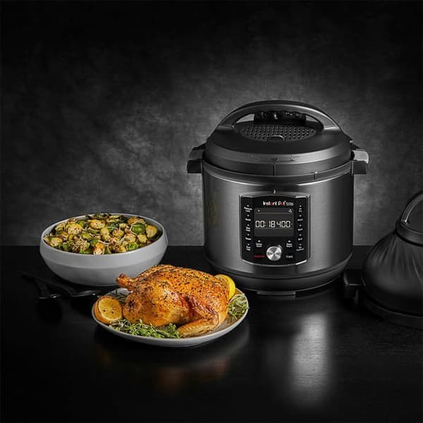 Instant Pot Pro Crisp 11-i-1 elektrisk multikokare - svart rostfritt stål, 1500 W, 7,6 L - Instant Pot