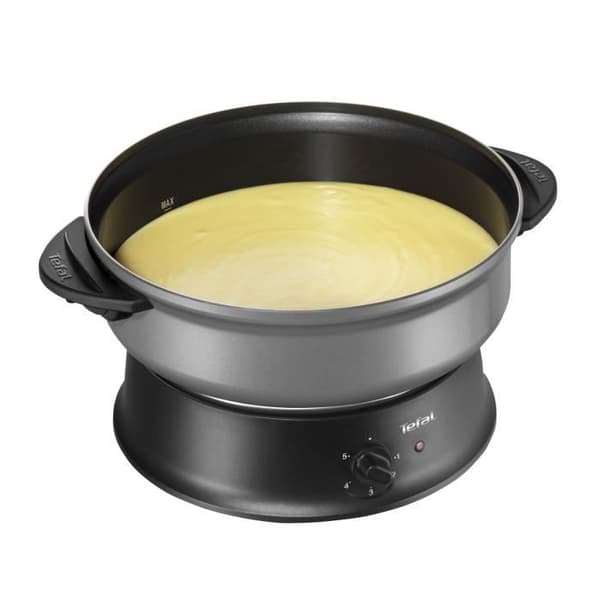 TEFAL Wok Fondue, Justerbar termostat, Non-stick beläggning, 8 gafflar ingår, Compact WK302013