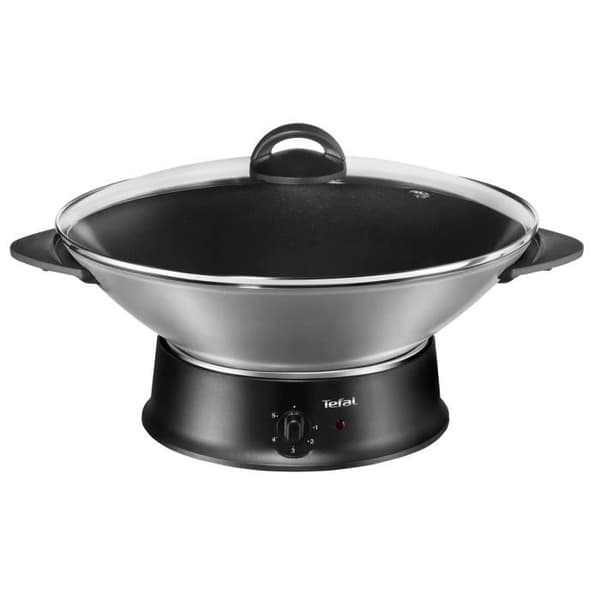 TEFAL Wok Fondue, Justerbar termostat, Non-stick beläggning, 8 gafflar ingår, Compact WK302013