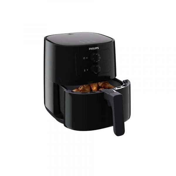 Philips Essential Compact Airfryer, 0,8 kg, 12 funktioner, upp till 90 % mindre fett, svart (HD9200/90)