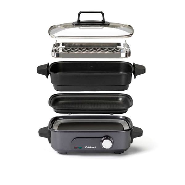 Multikokare - CUISINART - GRMC3E - 1400 Watt - Rostfritt stål - Justerbar temperatur 90-220°C