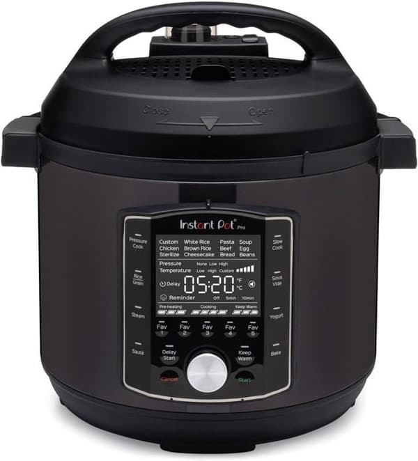 Instant Pot Pro 10-i-1 multifunktionell elektrisk spis - 1200 W - Svart - 5,7 L