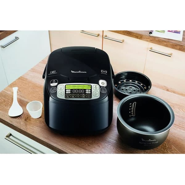 Multicooker - MOULINEX - MK815800 - 43 matlagningsprogram - Non-stick skål - Svart