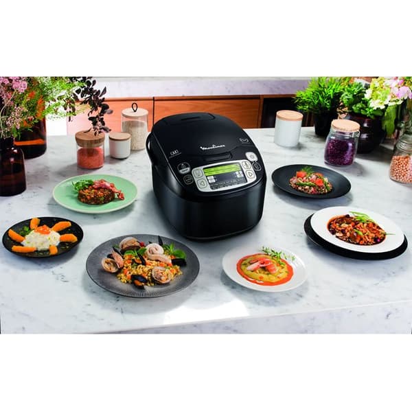 Multicooker - MOULINEX - MK815800 - 43 matlagningsprogram - Non-stick skål - Svart