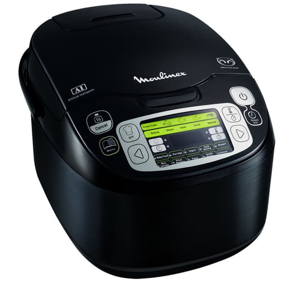 Multicooker - MOULINEX - MK815800 - 43 matlagningsprogram - Non-stick skål - Svart