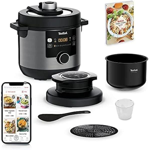Multikokare - TEFAL - CY7788 - Tryckkokare och luftfritös - 14 automatiska program - Svart