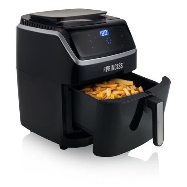Multicooker Airfryer Vapor Princess-Ångkokare och oljefri fritös med varmluft-För 9 personer-LCD-pekskärm-6,5L-1700W
