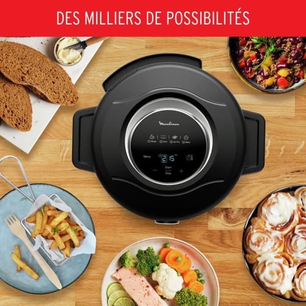 MOULINEX CE778810 Multicooker, Turbo-Crisp Lock, 15 autoprogram, Tryckkokning, Dedikerad App, Turbo Cuisine &amp; Fry