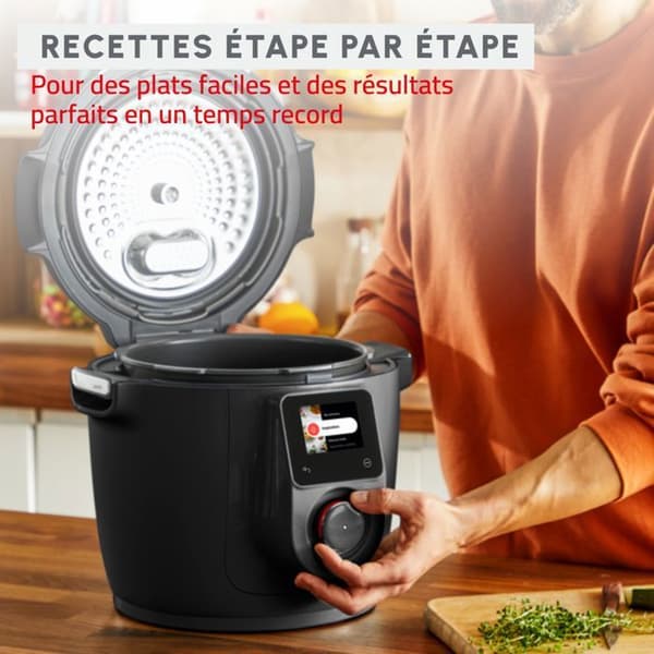 MOULINEX Cookeo Wifi 10-i-1, Multikokare, 6L, 10 tillagningslägen, Svart CE96G810