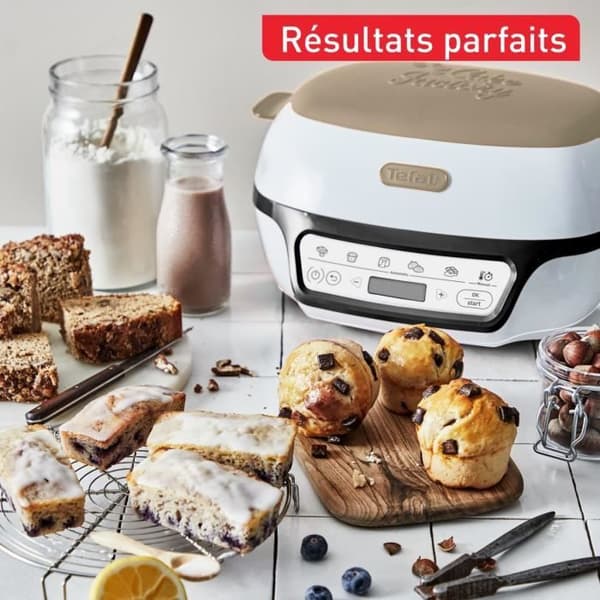 TEFAL Intelligent Cake Machine, 5 exakta program, non-stick pan, 6 Creabake muffinsformar, Cake Factory KD804910