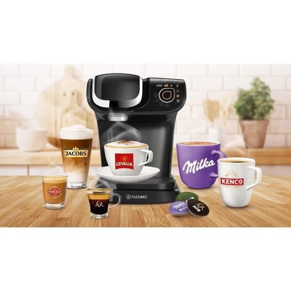 Tassimo Kaffebryggare - BOSCH TAS6502 - Svart - Espresso - Avtagbar Vattentank - Fristående