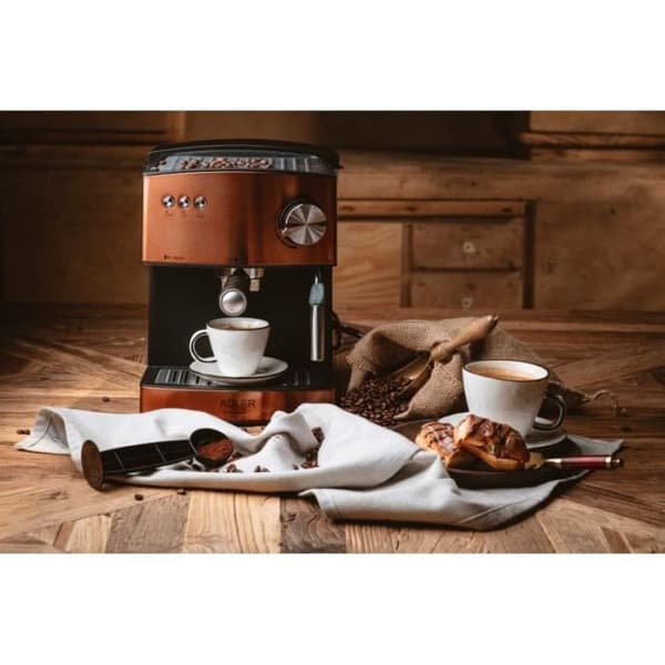 Espressomaskin - ADLER - AD 4404 - 15 barer - 850 W - Svart