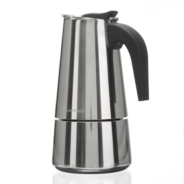 Espressomaskine kaffemaskine mokkakande lavet af 430 rustfrit stål, espressomaskine til 4/6/10 kopper, kaffemaskine induktionskomfur egnet til komfur