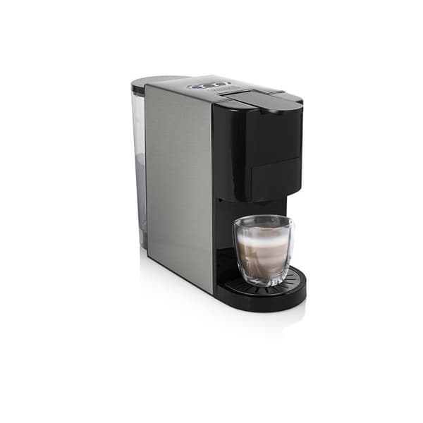 Princess 249450 kaffemaskin med flera kapslar - 4 i 1 - 1450 W - Kapslar - Kapslar - Malet kaffe - BPA-fri - Svart - Silver