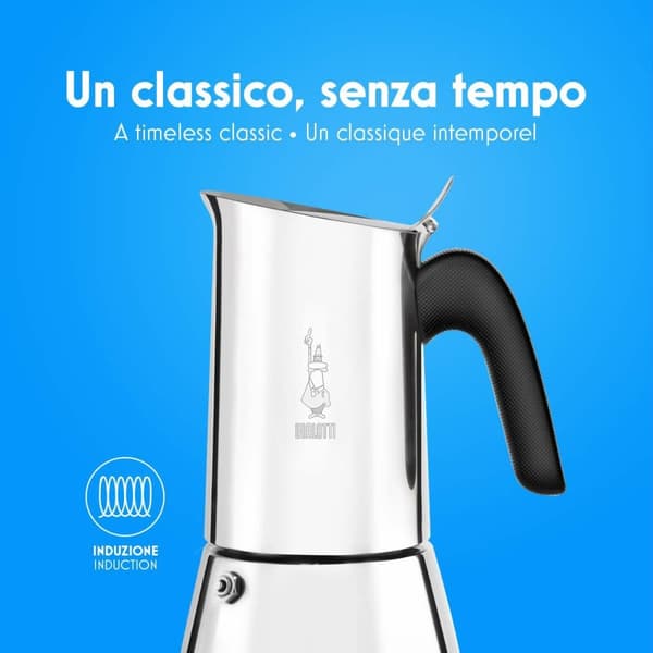 Italiensk Kaffepanna Bialetti 0007254 Silvrig Rostfritt stål 4 Csészék 200 ml