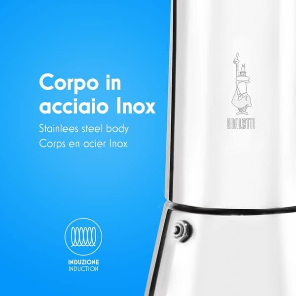 Italiensk Kaffepanna Bialetti 0007254 Silvrig Rostfritt stål 4 Csészék 200 ml