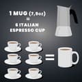 Miniatyrbild 7 av 10: Italiensk Kaffepanna Bialetti 0007254 Silvrig Rostfritt stål 4 Csészék 200 ml