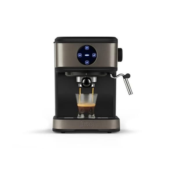 BLACK+DECKER BXCO850E espressomaskin - 850W - 20 barer - 2 koppar - Ångfunktion - Automatisk avstängning