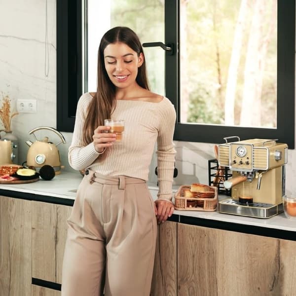 Cecotec Espressomaskin Power Espresso 20 Tradizionale Ljusgul