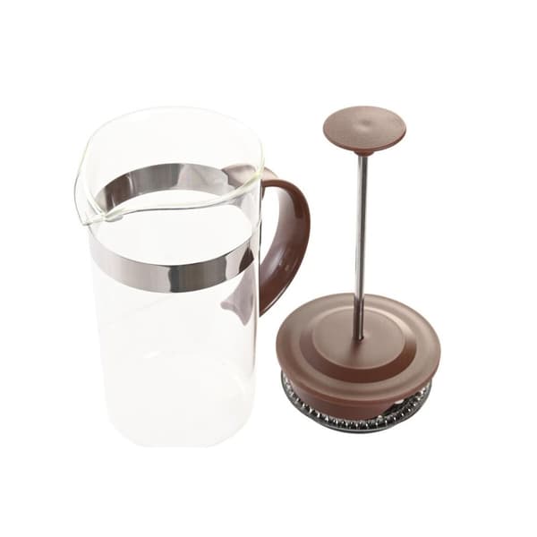 Kaffepress DKD Home Decor Brun Transparent Rostfritt stål Borosilikatglas 350 ml 16 x 9 x 18,5 cm