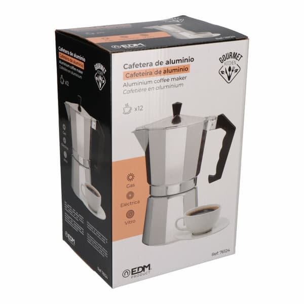 Italiensk Kaffepanna EDM Aluminium 12 Csészék