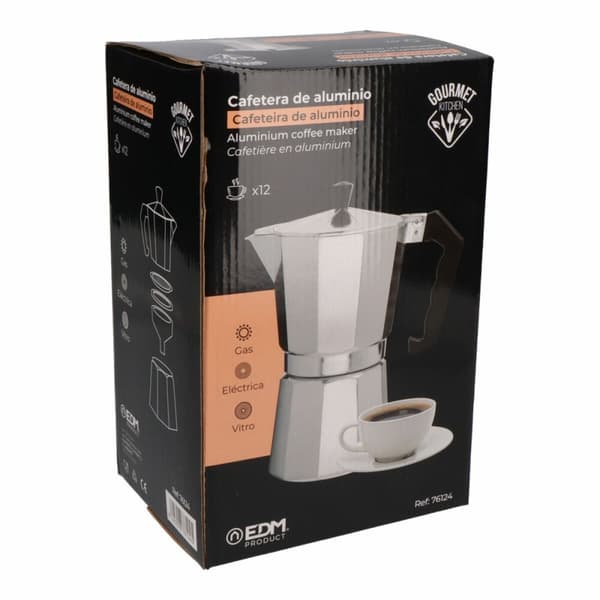 Italiensk Kaffepanna EDM Aluminium 12 Csészék