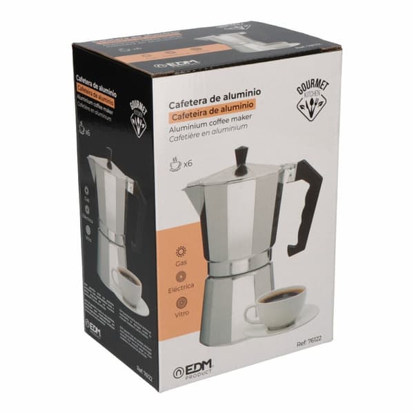 Italiensk Kaffekande EDM Aluminium 6 Kopper