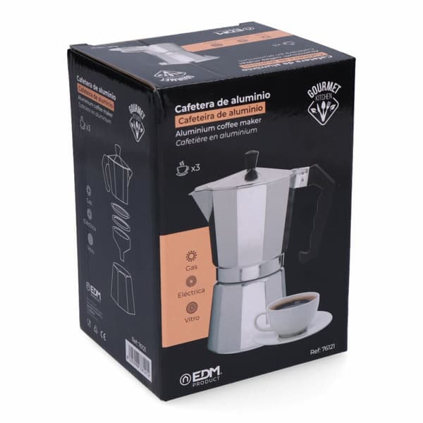 Italiensk Kaffekande EDM Aluminium 3 Skodelice
