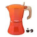 Miniatyrbild 4 av 4: Italiensk Kaffepanna Oroley Petra Orange Aluminium 9 Koppar