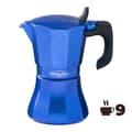 Miniatyrbillede 4 af 4: Italiensk Kaffekande Oroley Petra Blå Aluminium 9 Kopper