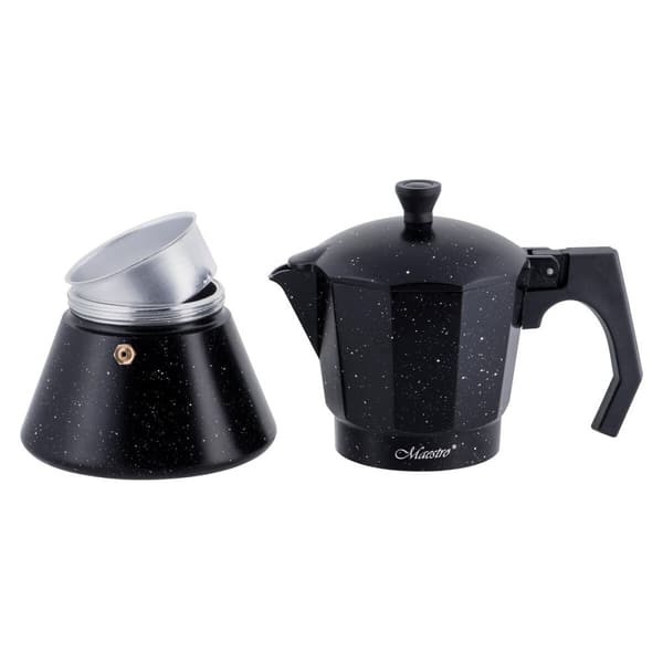 Italiensk Kaffepanna Feel Maestro MR-1667-6 Svart Granit Aluminium 300 ml 6 Koppar