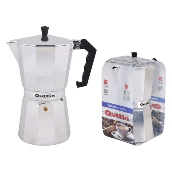 Italiensk Kaffepanna Quttin Rostfritt stål Aluminium - 12 koppar