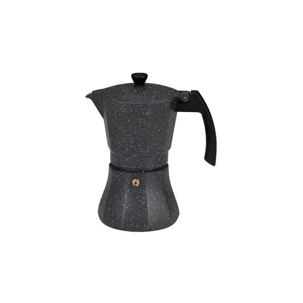 Italiensk Kaffepanna EDM Svart Aluminium 6 Koppar Induktionshäll