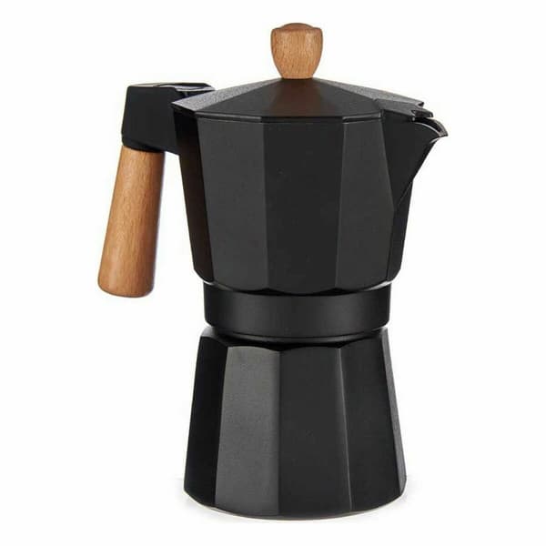 Italiensk Kaffepanna Kinvara A611BQ-6 T Brun Svart Trä Aluminium 300 ml (12 antal)