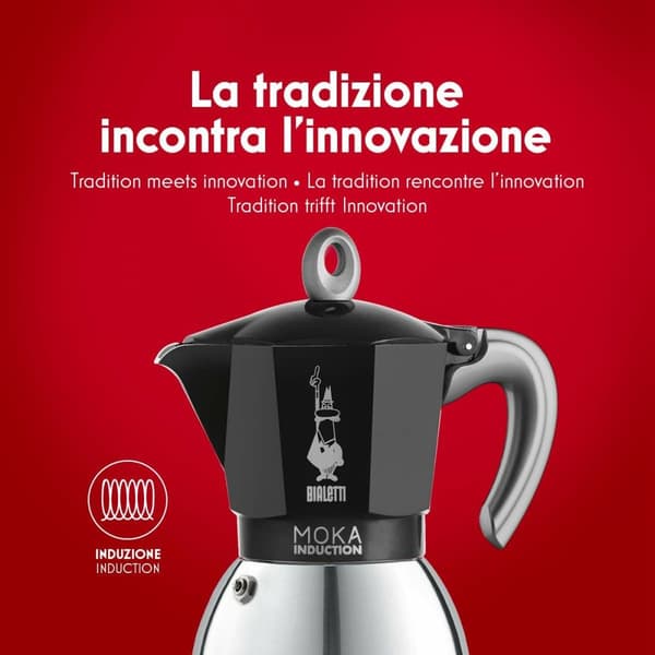 Italiensk Kaffepanna Bialetti 0006936 Svart Rostfritt stål Aluminium 300 ml 6 Koppar