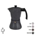 Miniatyrbilde 3 av 3: Italian Kaffekanne EDM Svart Aluminium 6 Kopper Induksjon