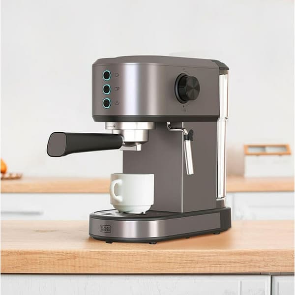Hurtig manuel kaffemaskine Black & Decker BXCO1350E Sølvfarvet 1350 W