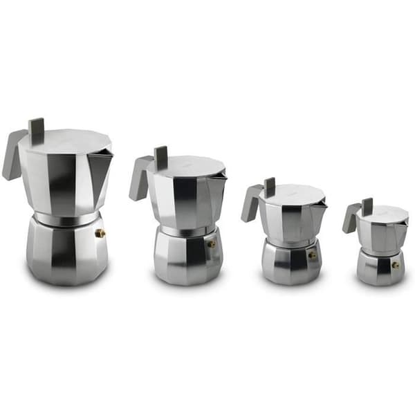 Espressobryggare - Alessi - Moka DC06/9 FM - Gjuten aluminium - 9 koppar - Design David Chipperfield