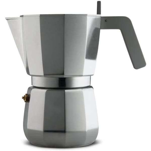 Espressobryggare - Alessi - Moka DC06/9 FM - Gjuten aluminium - 9 koppar - Design David Chipperfield