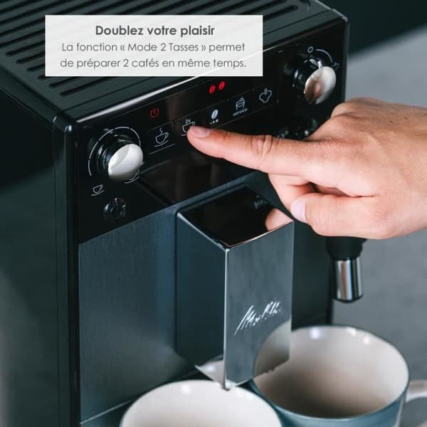 Kaffemaskin - MELITTA - Avanza F270-100 - 1,5 L vattentank - 250 g böntank - 1450 W - Titangrå
