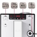 Miniatyrbild 5 av 6: Espressomaskin med kvarn MELITTA Solo® &amp; Perfect Milk E957-203 - Silver - 15 barer - 1400 Watt