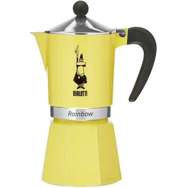 Italiensk Kaffekande Bialetti Rainbow Gul Jaune Metal 6 Kopper