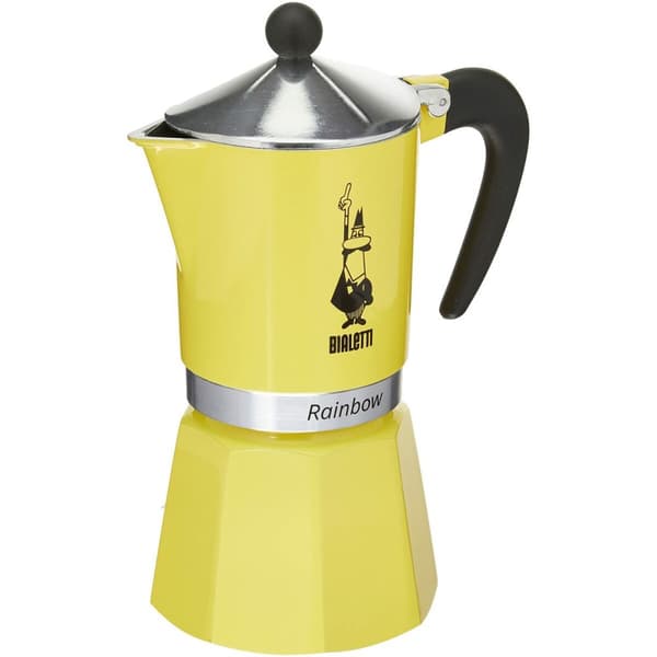Italiensk Kaffekande Bialetti Rainbow Gul Jaune Metal 6 Kopper