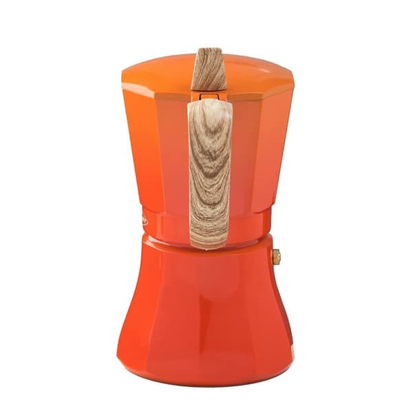 Italiensk Kaffepanna Oroley Petra Orange Aluminium 6 Koppar