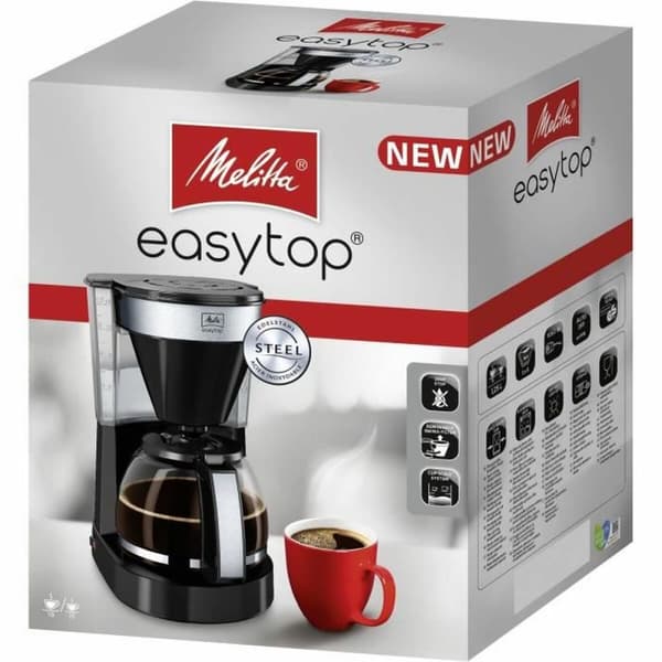 Elektrisk kaffemaskine Melitta Easy Top II 1023-04 1050 W Sort 1050 W 1,25 L 900 g