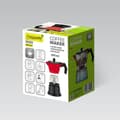 Miniatyrbild 5 av 5: Italiensk Kaffepanna Feel Maestro MR-1657-9 Svart Röd Aluminium 450 ml 9 Koppar
